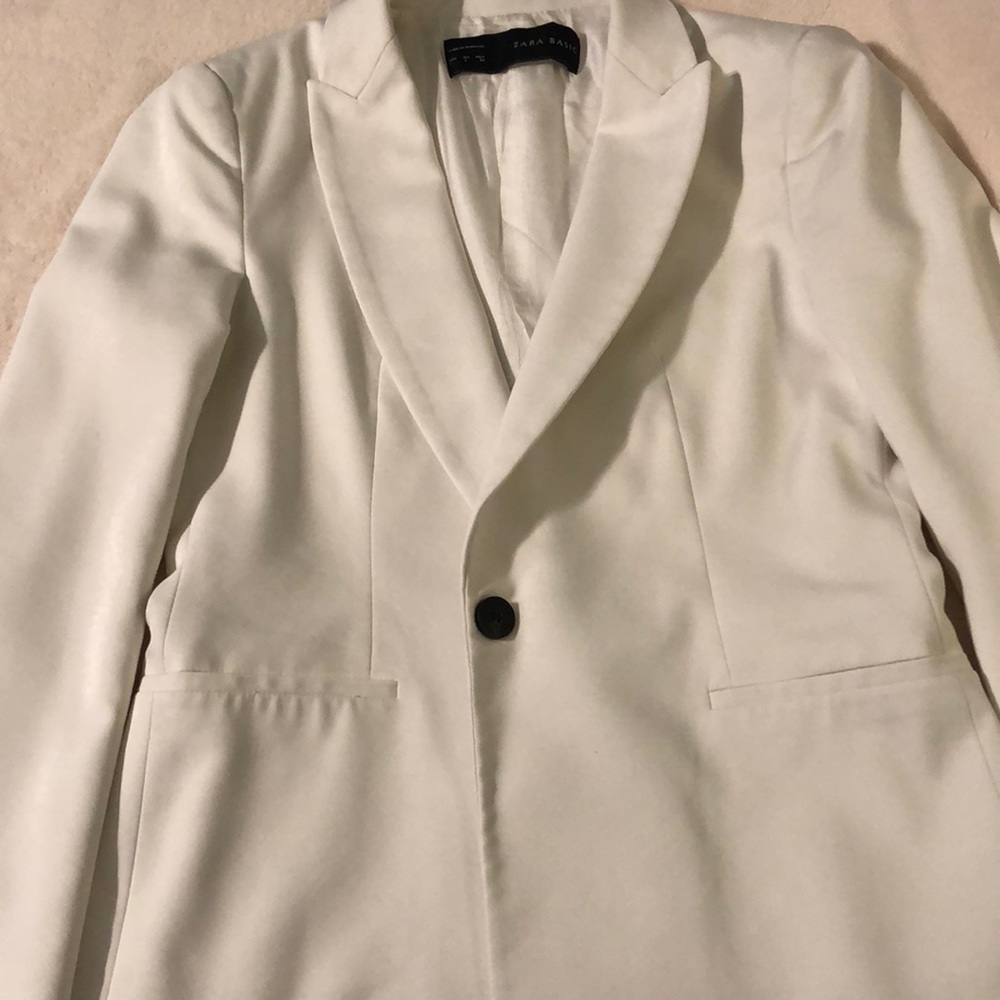 Zara Basic, white blazer
